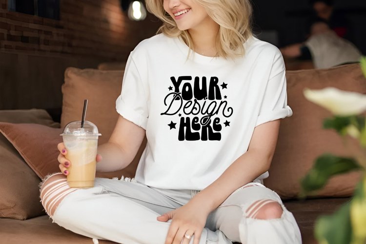White Tshirt Mockup Image 5