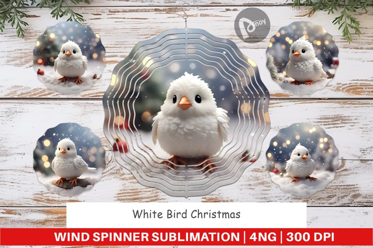 Wind Spinner White Bird Christmas