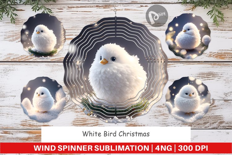 Wind Spinner White Bird Christmas