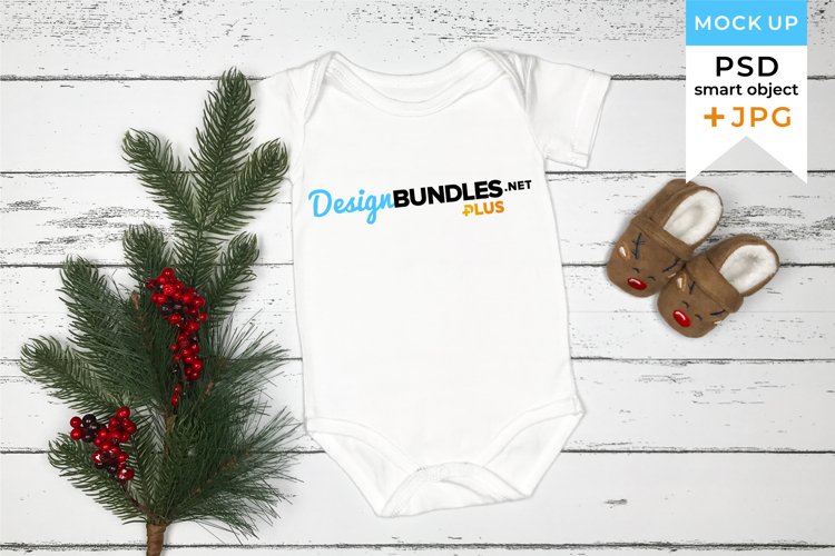 Christmas Bodysuit Mockup | White bodysuit mockup Christmas