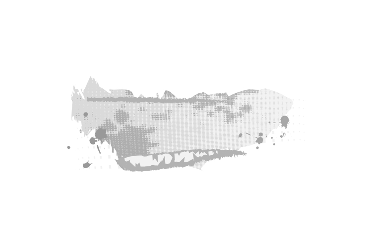 White brush stroke abstract element art