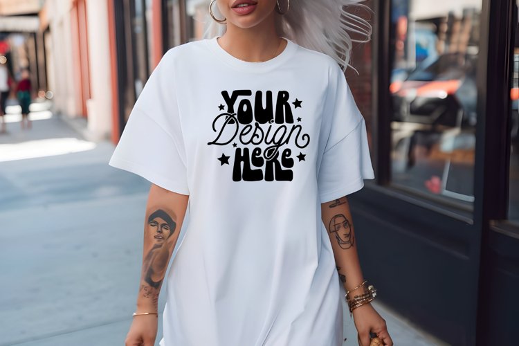 White Tshirt Mockup Image 8