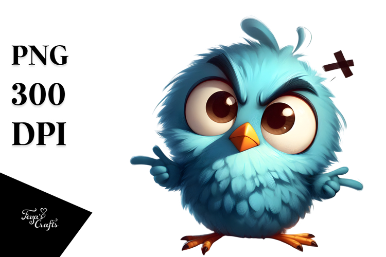 Humorous Bird with es and Bandana, Transparent PNG