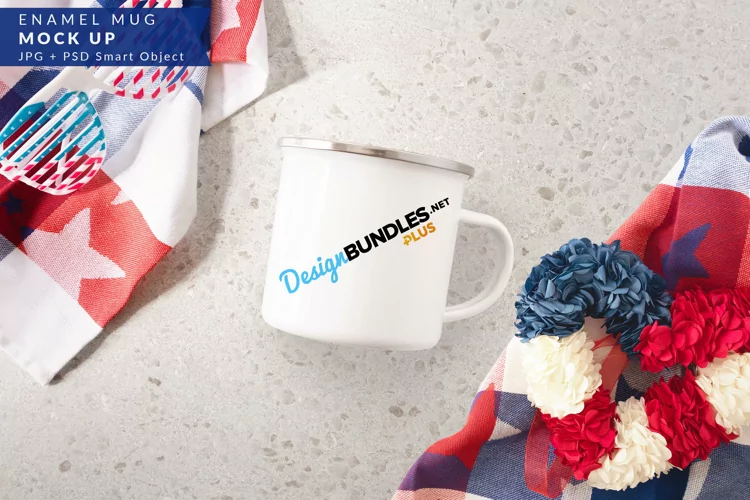 Enamel Mug | Patriotic Mock up