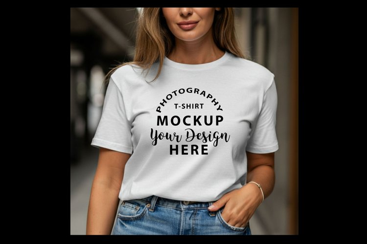 White Tshirt Mockup Image 12