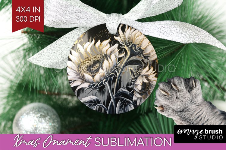 White Flowers Ornament PNG - Floral PNG Sublimation