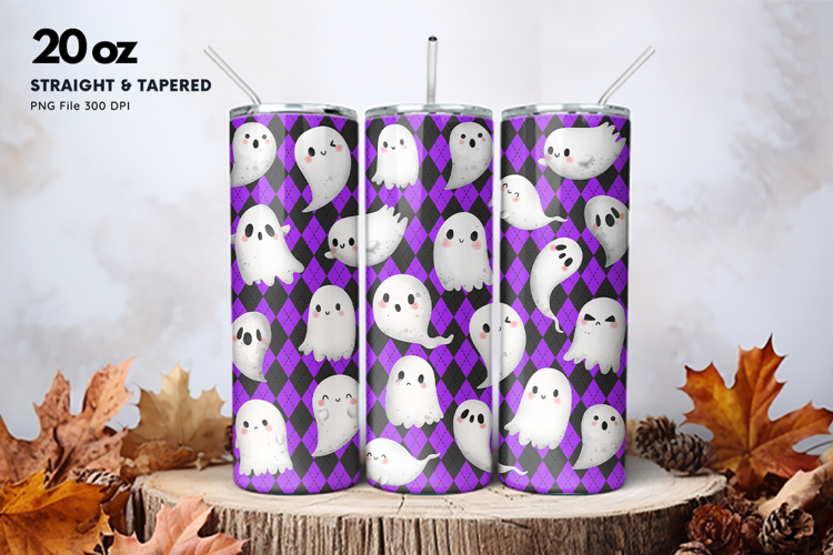 20oz Halloween Tumbler Cute Ghost Boo Sublimation