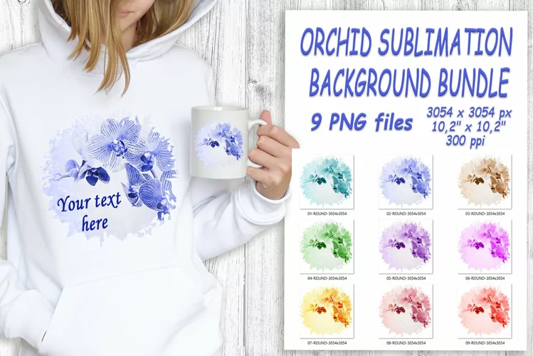 Sublimation background| Floral sublimation background|orchid
