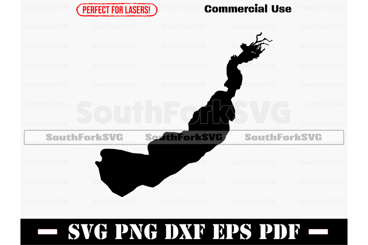 White Lake Michigan Map Silhouette Shape Outline