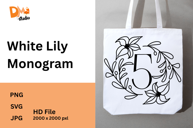 White Lily Monogram