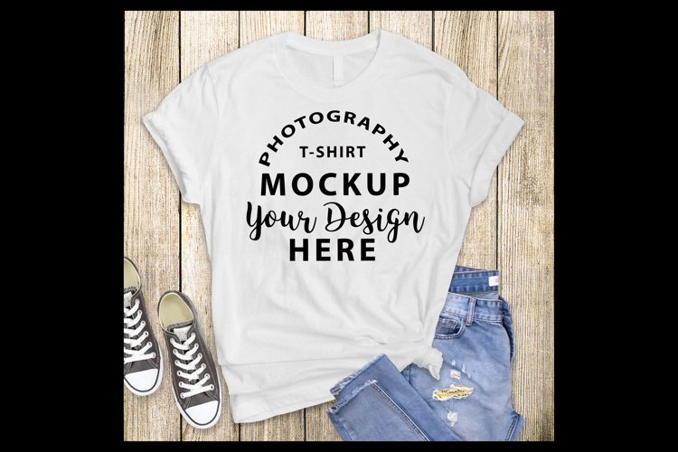White Tshirt Mockup Image 6