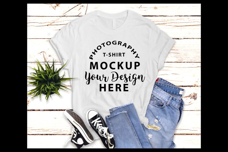 White Tshirt Mockup Image 8