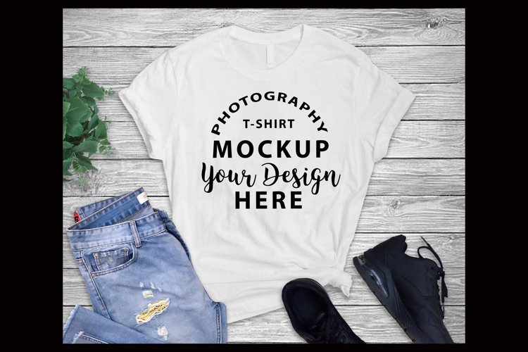 Bella Canvas 3001 t-shirt mock-up WHITE