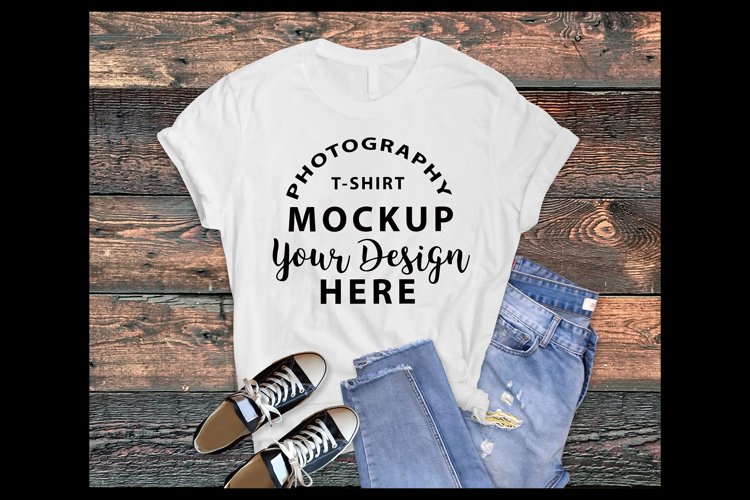 White Tshirt Mockup Image 14
