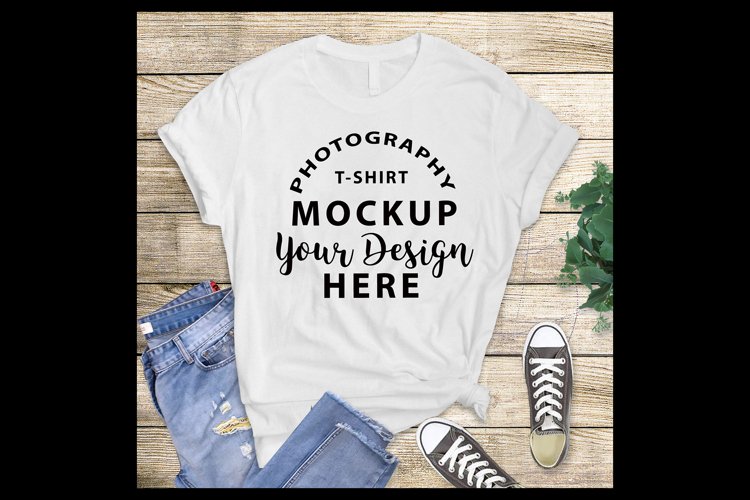 White Tshirt Mockup Image 16