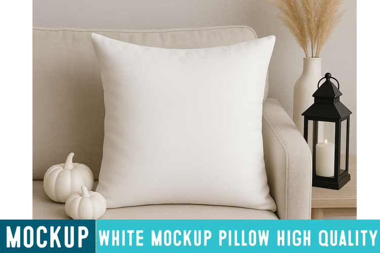 White Pillow Mockup,Mockup,Christmas Pillow Mockup