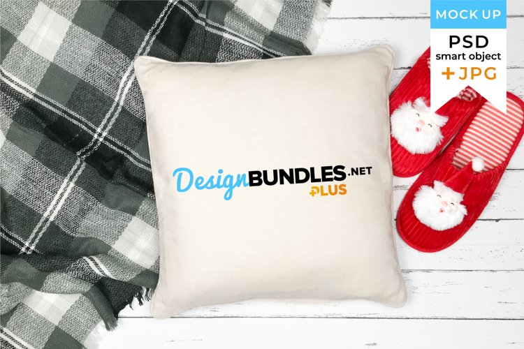 Christmas pillow mockup White Pillowcase mockup