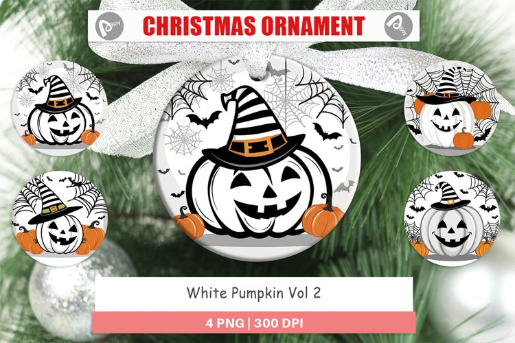 Christmas Ornaments White Pumpkin