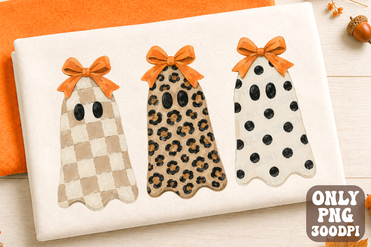 Brushstroke Halloween Ghost PNG, Oil Paint Leopard Ghost