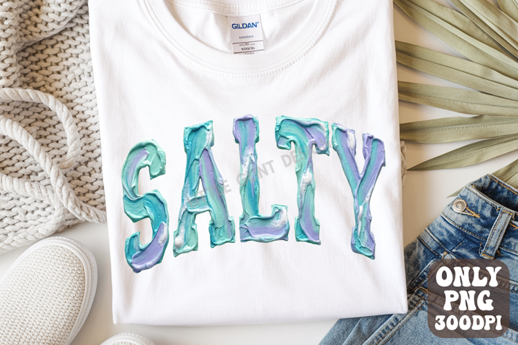 Hand Painted Salty PNG, Sarcastic Beach Png, Coquette Bow