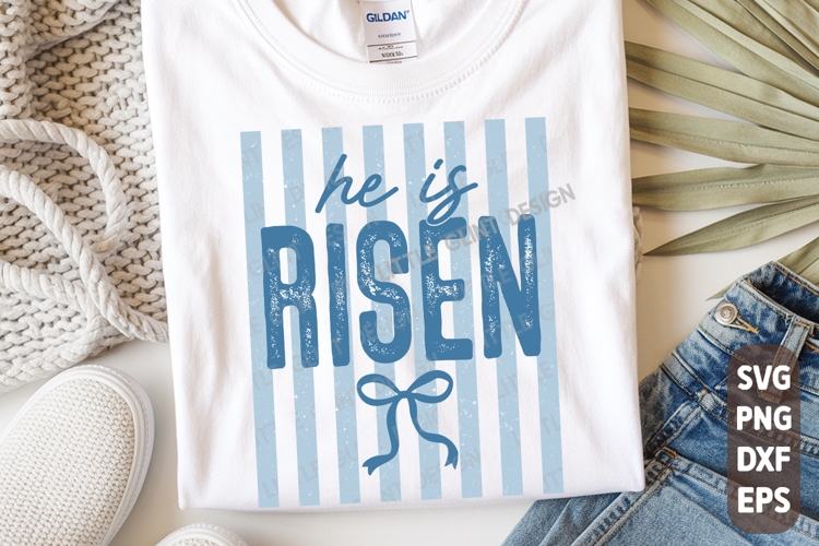 Coquette He is Risen Svg Png Easter Trend Design Boho Floral