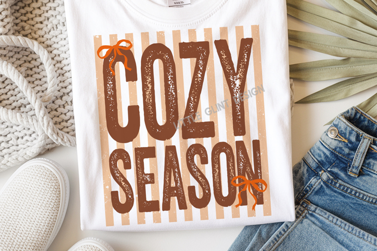 Cozy Season PNG | Boho Fall Png | Coquette Bow Autumn Png