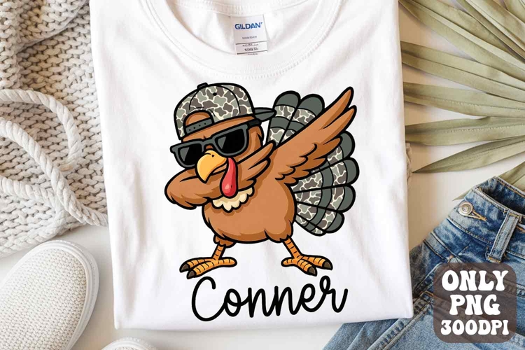 Custom Thanksgiving Boys Turkey Camo With Kid Names PNG
