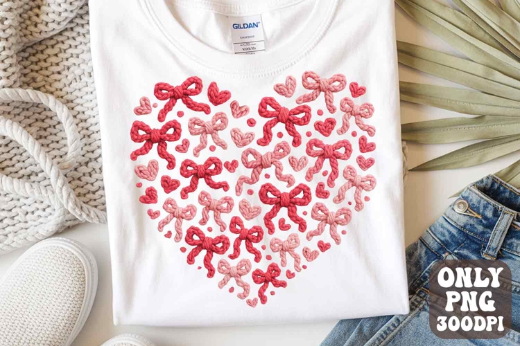 Latch Hook Yarn Faux Embroidery Heart Png Valentines Png