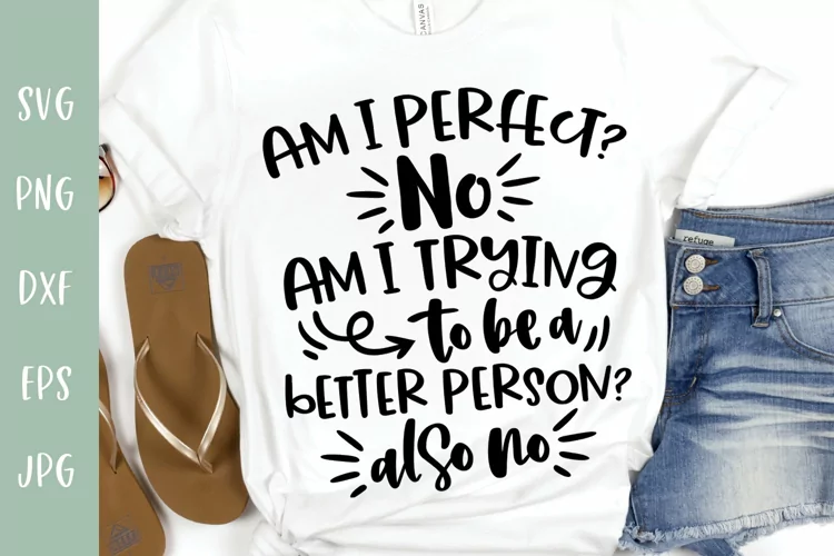 Am I Perfect - No | Sarcastic SVG