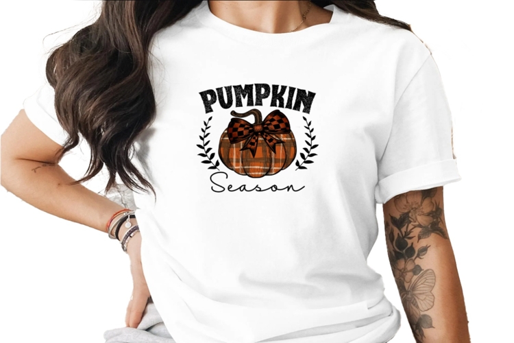 Pumpkin Season Plaid Sublimation PNG