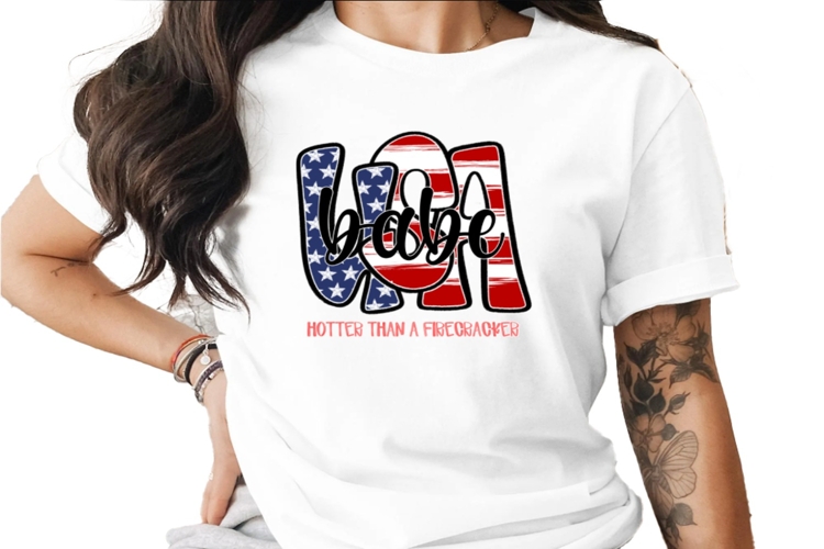 USA Babe Hotter Than A Firecracker Digital Download PNG
