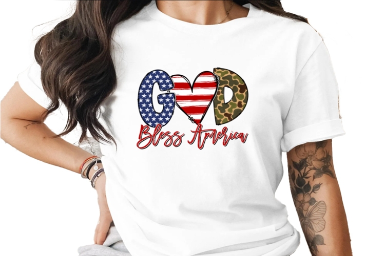 God Bless America Cross Digital Download PNG