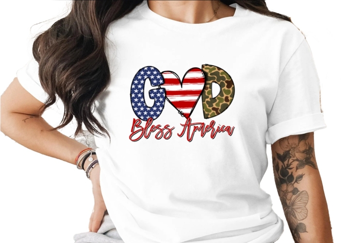 God Bless America Flag Digital Download PNG