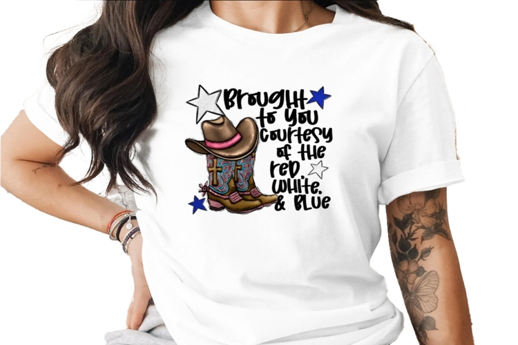 Brought To You Courtesy Of The Red White Blue Digital PNG