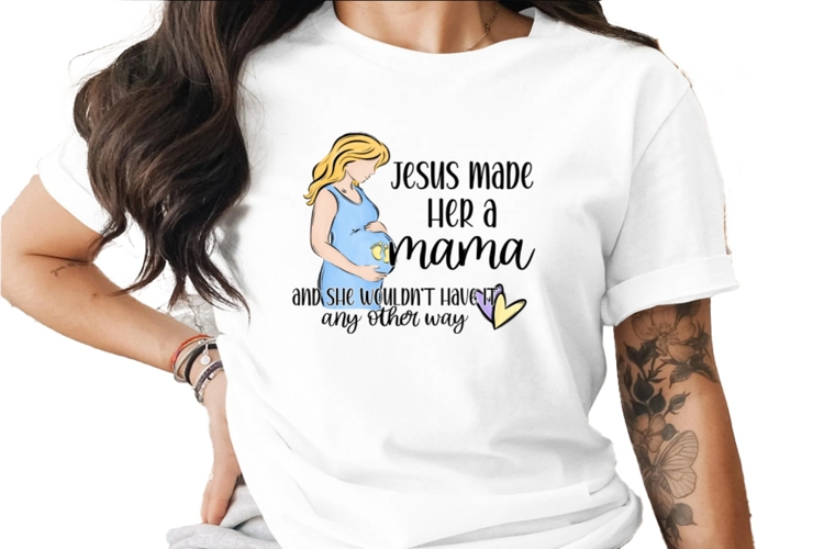 Jesus Made Her a Mama Baby Sublimation PNG