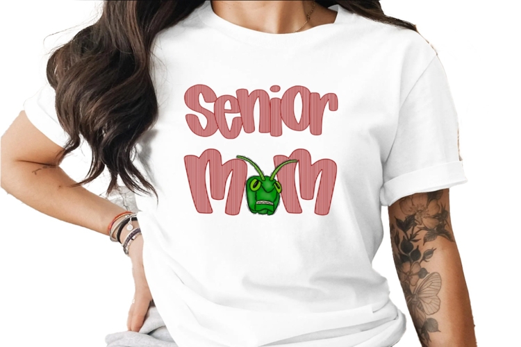 Senior Mom Seersucker Mascot Grasshoppers DTF DTG Sublimatio