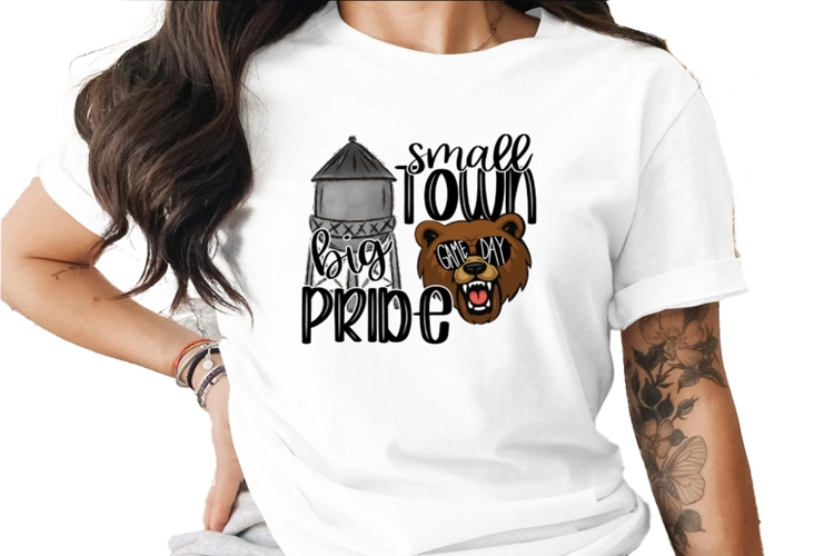 Small Town Big Pride Bears Game Day Sublimation PNG
