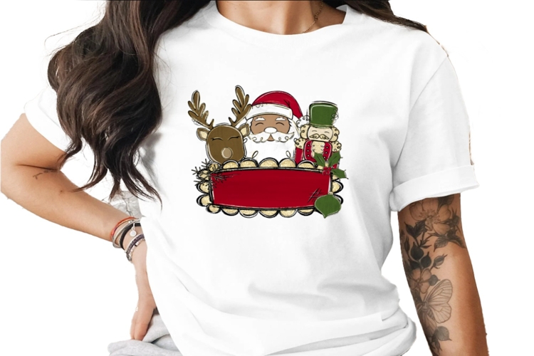 Christmas Name Plate Custom Text DTF DTG Sublimation