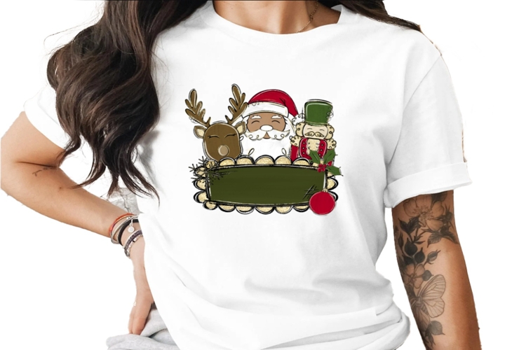 Christmas Name Plate Custom Text DTF DTG Sublimation