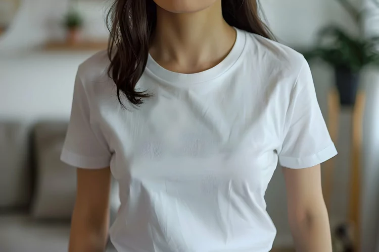 Plus Size White T-Shirt Mockup. High-quality PSD mockup
