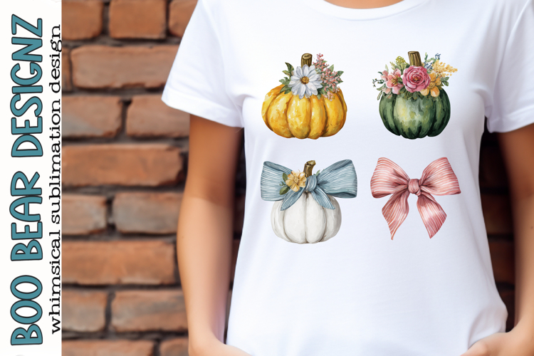 Bows and Pumpkin Clipart