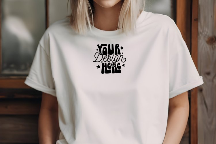 White Tshirt Mockup Image 22