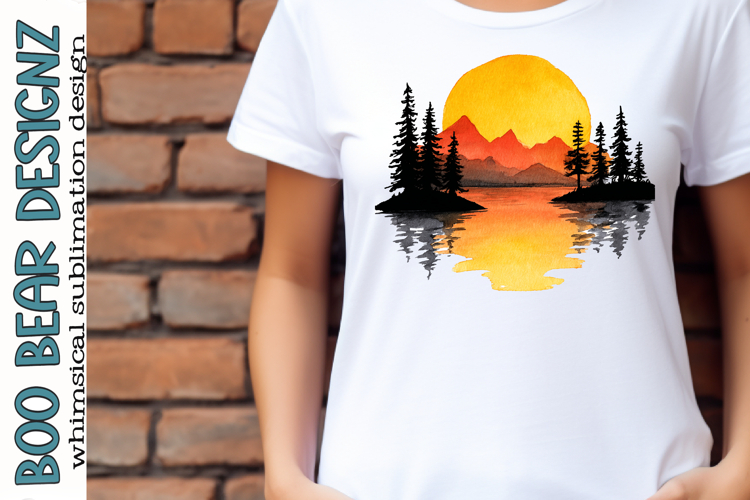 Watercolor Sunset Clipart