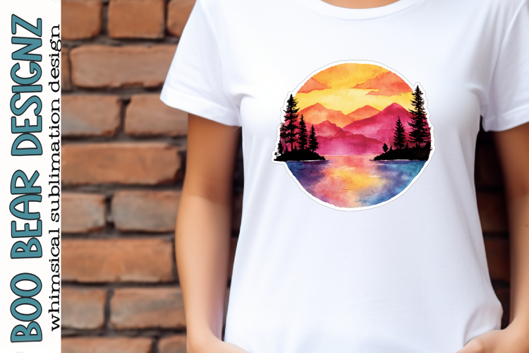 Watercolor Sunset Clipart