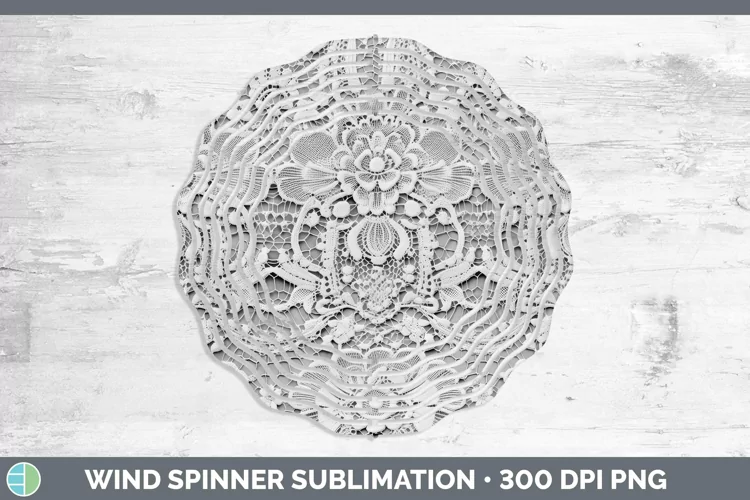 White Wind Spinner | Sublimation Spinner Designs