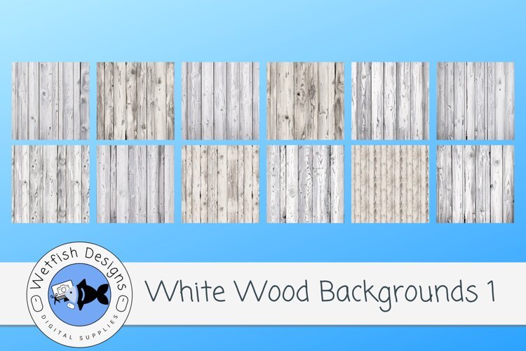 White Wood Background Textures 1 example image 1
