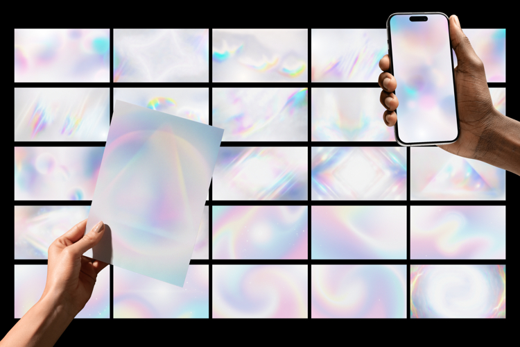 White Airy Psychedelic Grainy Backgrounds