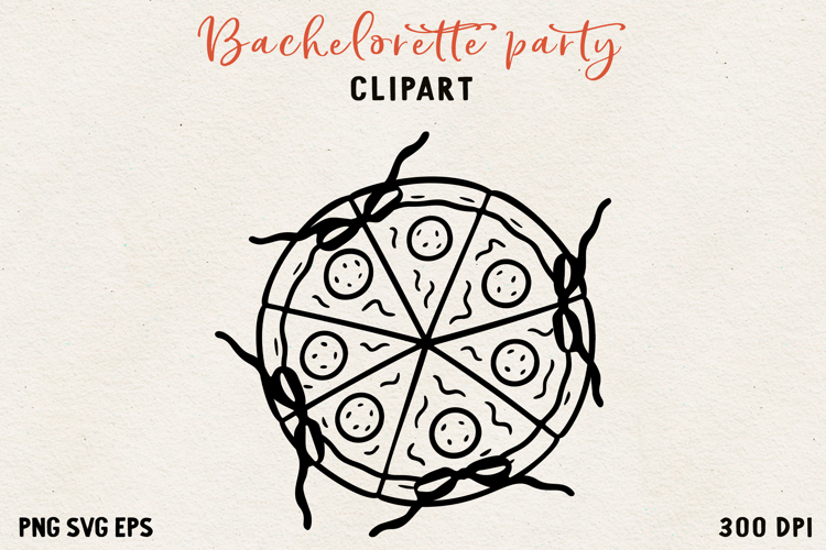 Bachelorette Party Line Art Clipart Bride SVG PNG EPS