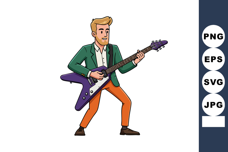 Electric Guitar Clipart Image 5