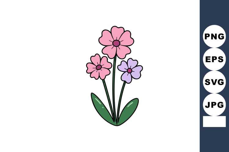 Purple Flower Clipart Image 12
